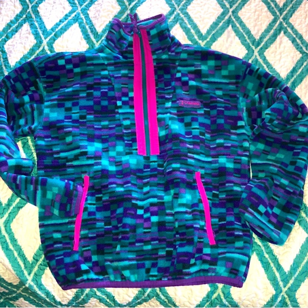 Columbia Retro Fleece Half-zip Jacket Women Size M